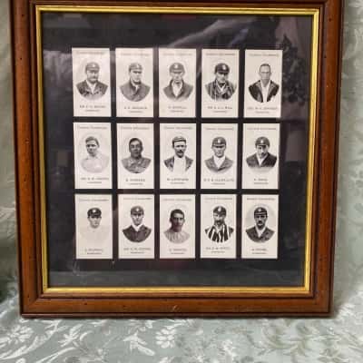 Framed Reproduction Cigarette Cards Hampshire County Cricketers 