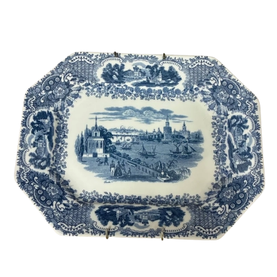 La Cartuja De Sevilla Blue Tray Plate