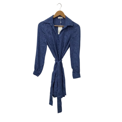 Kookai Womens  Size 34 Button Thru Dress Black  / Blue 