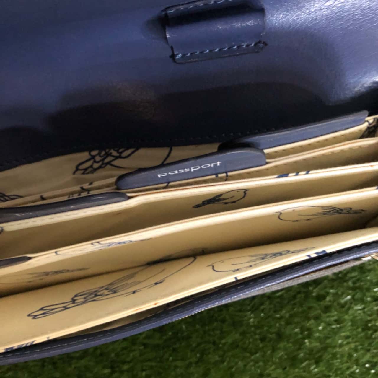 Kikki K Blue Bird Leather Travel Wallet (s)