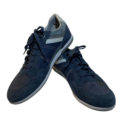  Mens GEOX U Renan Navy Suede Textile Sneakers Size 8 