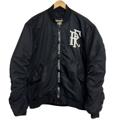 Ronnie Flex Mens Size L Black Bomber Jacket 