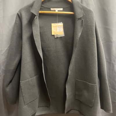 Noni B Womens Size XS Collar Long Cardi Black