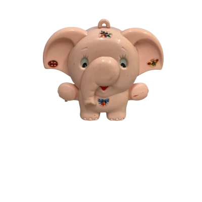 Spanish Elephant Music Box Baby Nursery Decor 1980s Vintage
