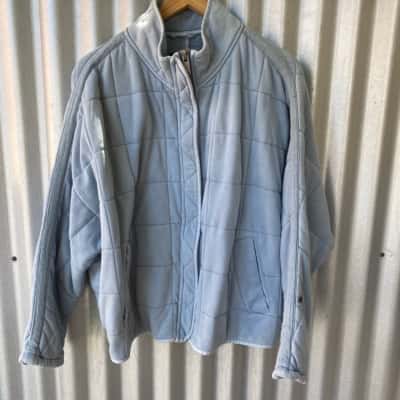 Decjuba Bluewash Quilted Jacket  Size L 