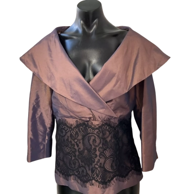 Illusion   Size 12 Blouse metallic 