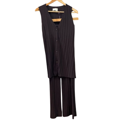 Dissh Womens  Size M Top / Size S Pants Brown 