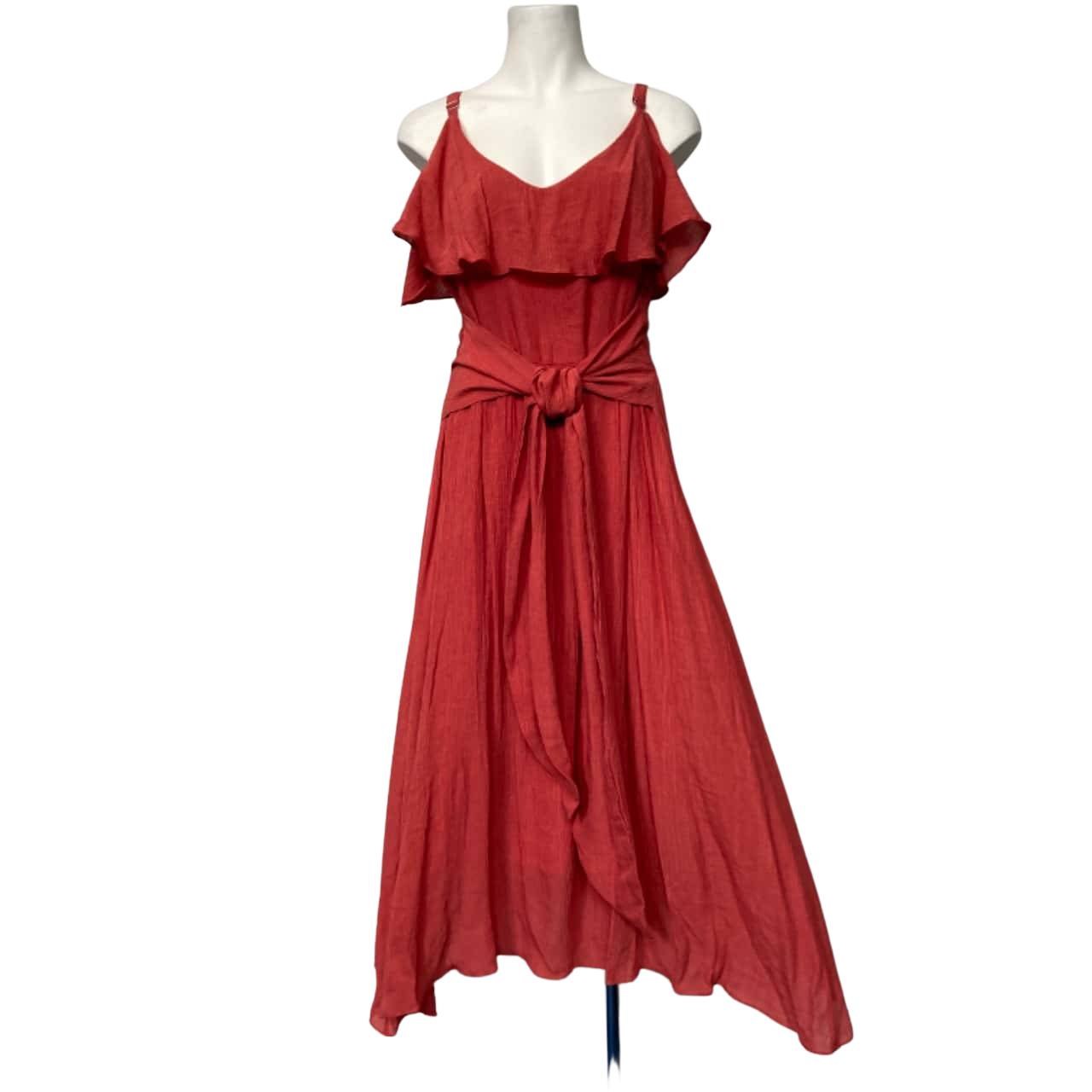 City Chic/ Women's / Terra Cotta/ Romantic Tie Dress/ Midi Dress