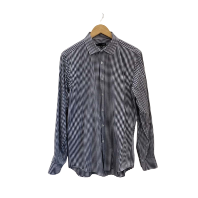 Saba Mens  Size M Checked Shirt Black  / White 