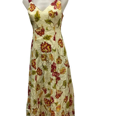 Kivari Odessa Womens  Size 10 Midi Dress Floral / Red / Butter