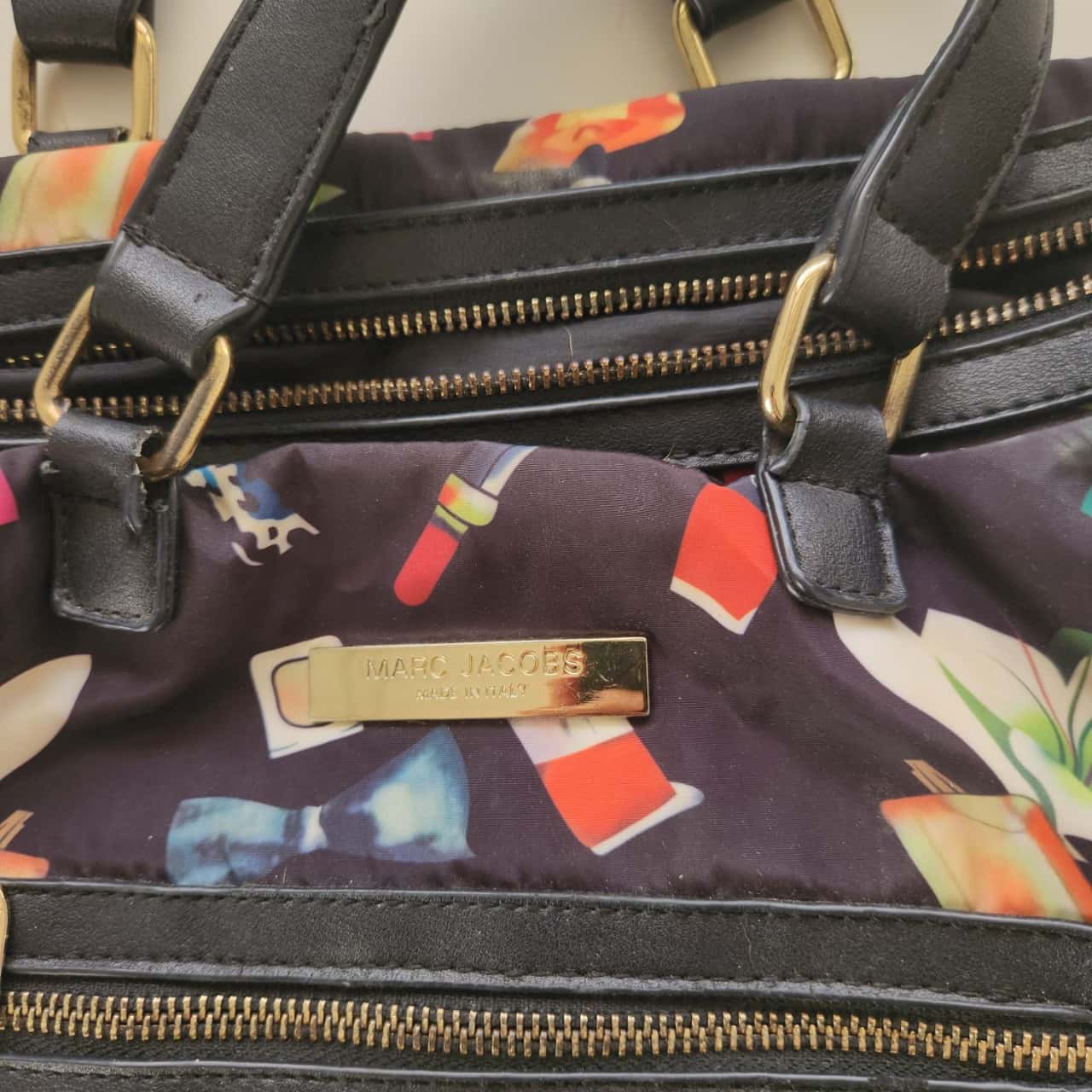 Marc Jacobs Black Floral Handbag (s)