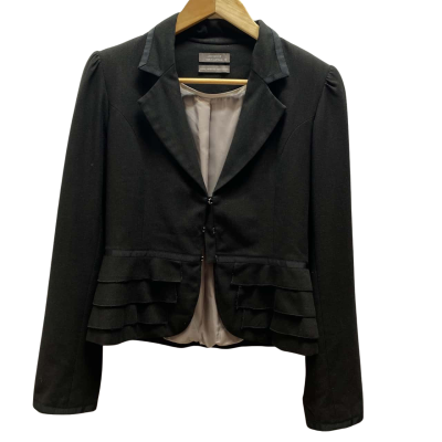 Jacqui-E Womens  Size 8 Black Blazer