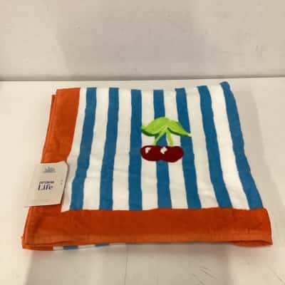 NEW - Cotton Beach Towel Fruit Stripes