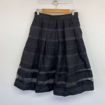 Portmans Signature Black Midi Skirt  Size 12 