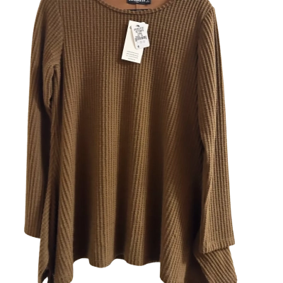Cordelia Street Women's Size 10 Long Sleeve Shirt coffee new with tag.