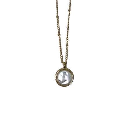  Coin Pearl Pendant Necklace