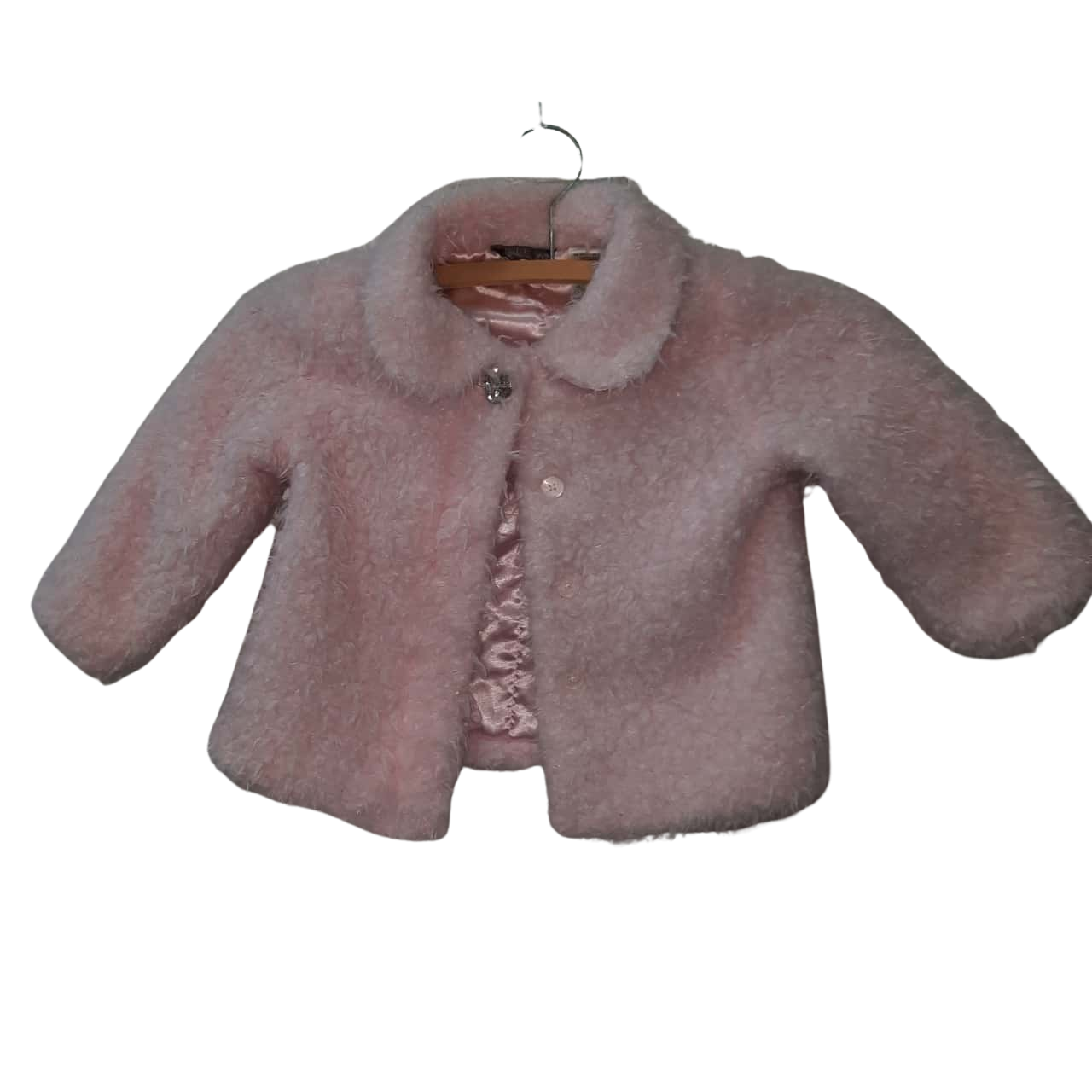 Guess Baby size 18 Months Pink Fluffy Jacket Girls Baby Pink(s)