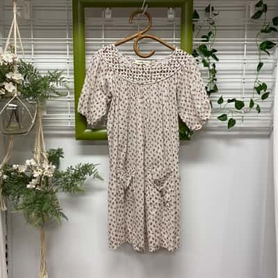  Arabella Ramsay Womens  Size 6 Short Sleeve Cotton Dress  Floral 