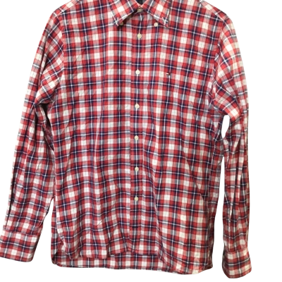 Tommy Hilfiger Mens  Size S Long Sleeve Shirt Checked / Red 