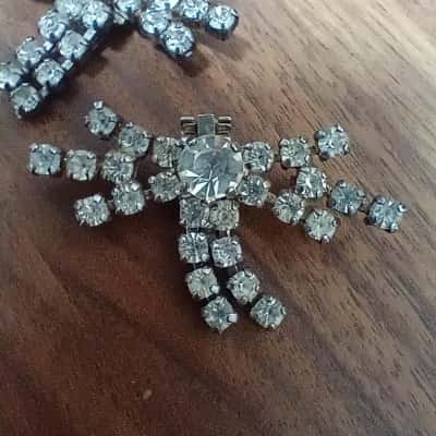 Set - Vintage Diamonte Shoe Clips