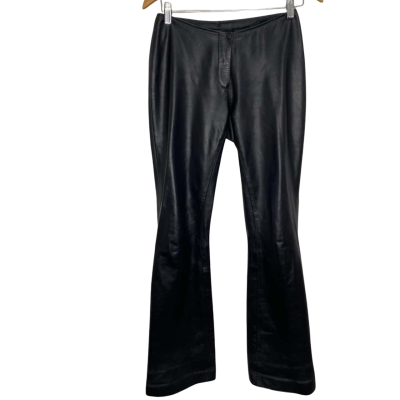 Skins & Things Womens Size 6 Black Leather Pants