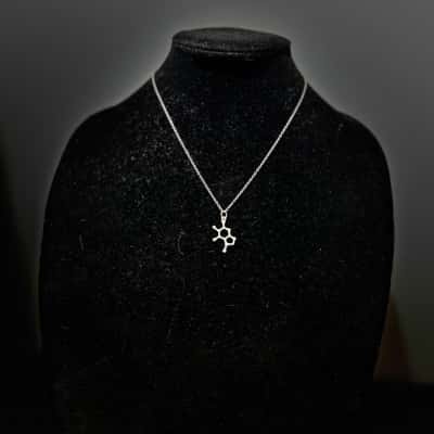 Stirling silver (925) chocolate molecule necklace 