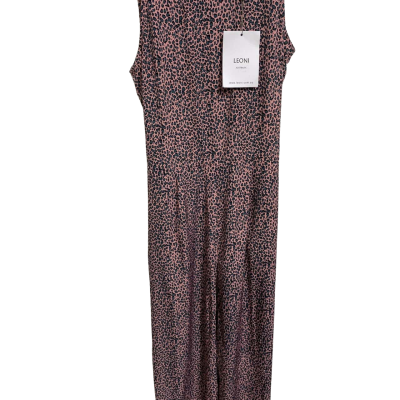 Leoni Womens cheetah print jumpsuit 