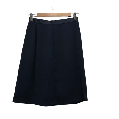 Cliques Vintage Womens  Size 10 Midi Skirt Navy Blue 