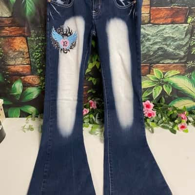 Womens Crazy Age Flared Jeans Size EU 28 Blue stonewash 