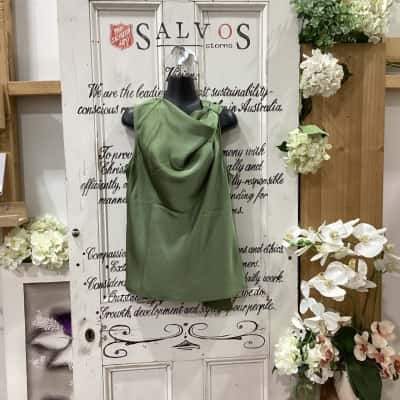 SABA BRAND! Womens  Size 14 Sleeveless Top Olive! BNWT! STUNNING GOING OUT SLEEVELESS TOP! GREAT FOR ANY SPECIAL OCCASION!