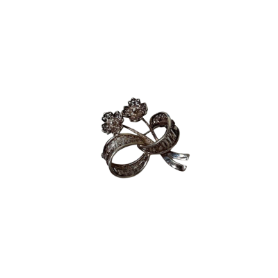  Vintage Brooch - Flowers - Sterling Silver