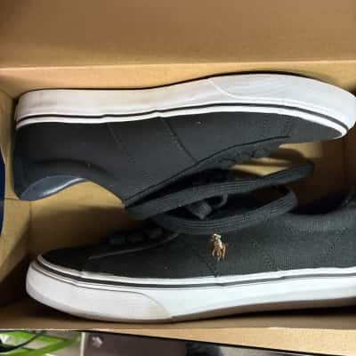 Polo Ralph Lauren Mens Size 41 Trainers Black / White WITH BOX