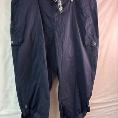 Autograph Womens  Size 26 Cropped Pants Navy Blue 