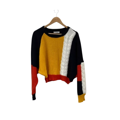 moon&madison Womens  Size M Crew Neck Jumper Multicoloured Block