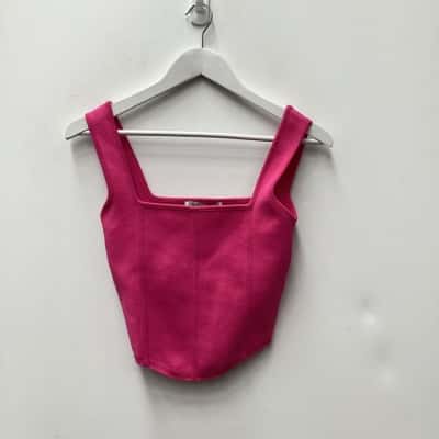 Zara Womens  Size M Cami  / Cropped Top  hot Pink  