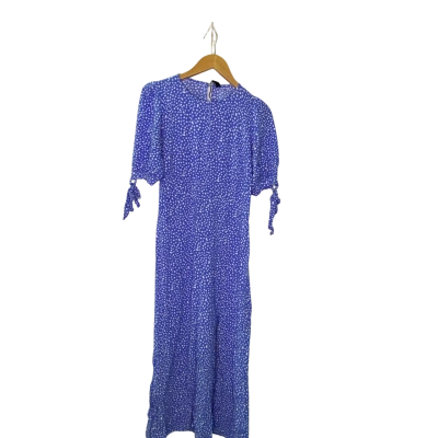  Nobody’s Child Womens  Size 10 Midi Dress Blue / Floral / White 