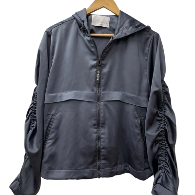 Decjuba D - Luxe Basics Women's Size M Blue Satin Hoodie