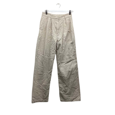 Venroy Size XS Bondi Beach Beige Striped Cotton Pants