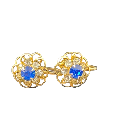  Women's Earrings Blue / Gold 
