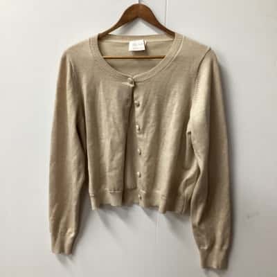Iris Maxi  Womens  Size 12 Cardigan Beige D
