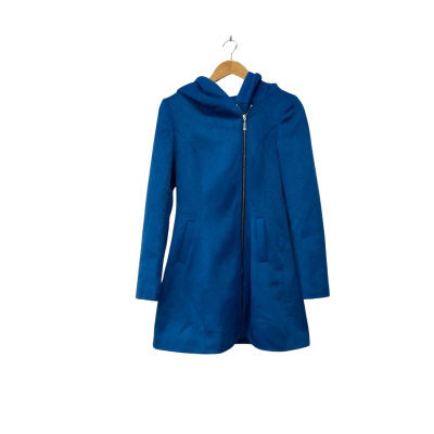  Ylistyle Velvet  Size 6 / XXS Hoodie Trench Coat Blue 