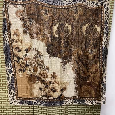 NWT MARILYN SEYB RRP$89.95 Women's Scarf Animal Taupe Birthday Workwear Winter Autumn Summer Spring Streetwear 