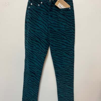 Gorman green Womens  Size 6 Regular Fit Jeans Animal print / Black  / Teal 