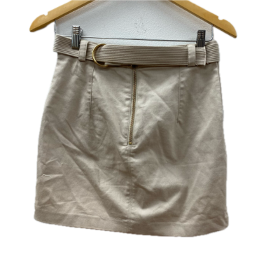 Bardot Womens Size 10 Beige skirt with belt