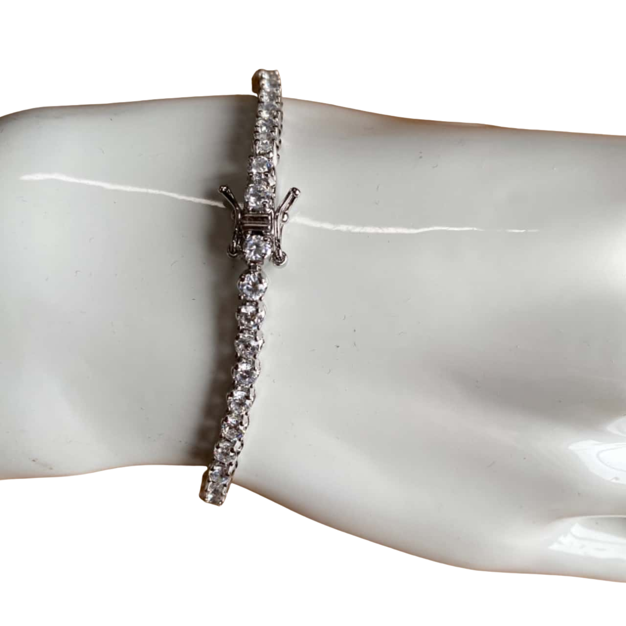 Emma Page Women's Silver and Diamante Bracelet(s)