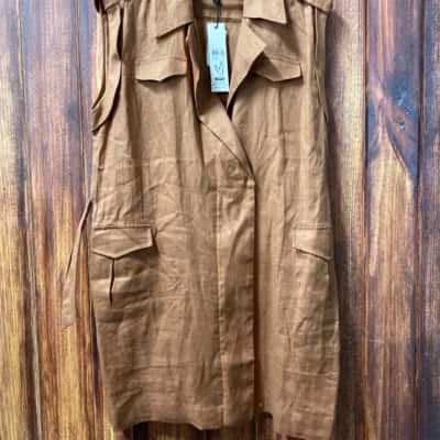 Minkpink   Size XL Brown linen dress new 