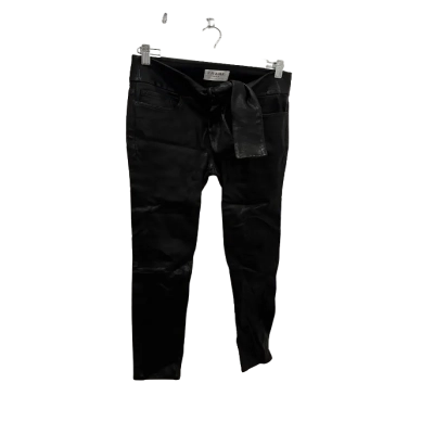 Frame Denim Womens  Size 26 Skinny Leg Leather Pants Black  