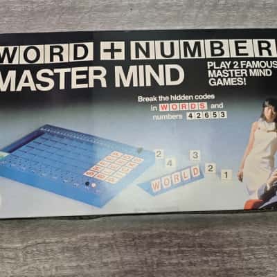 Vintage word + number mastermind board game