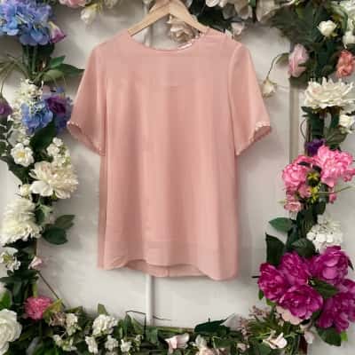 Reiss Size 10 Pink blouse 