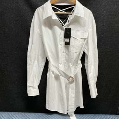 Mossman in my time Mini Dress Size 14 White 